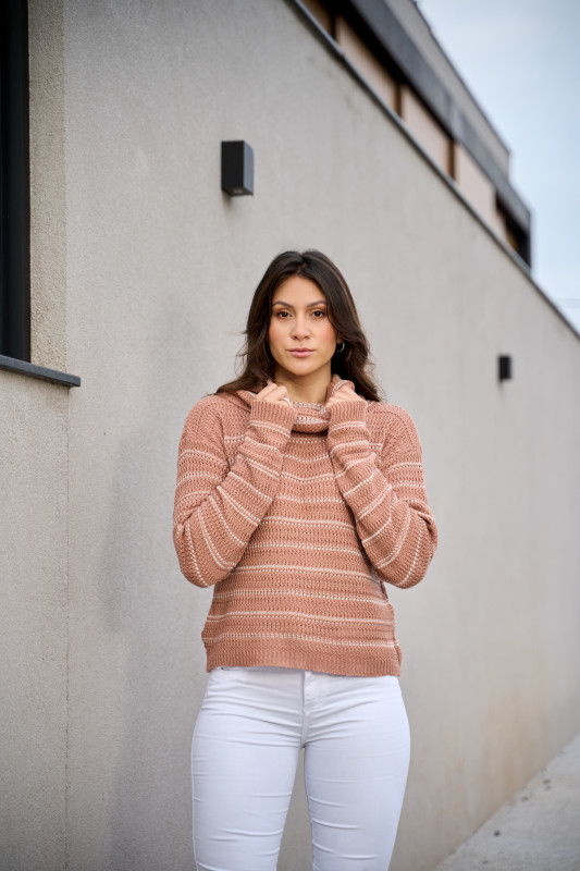 BLUSA LISTRADA GOLA BOBA 1216